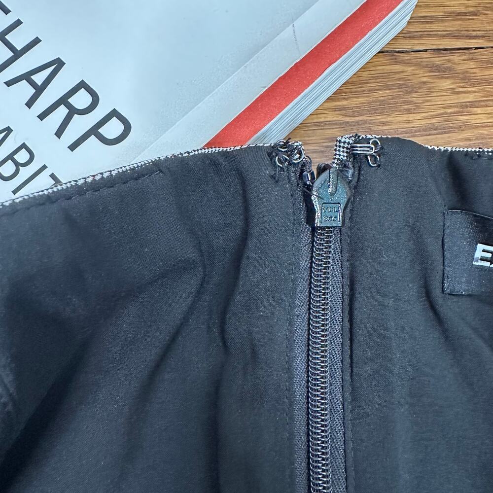 Express Gray & Black Plaid Straight Pencil Skirt - Picture 4 of 8